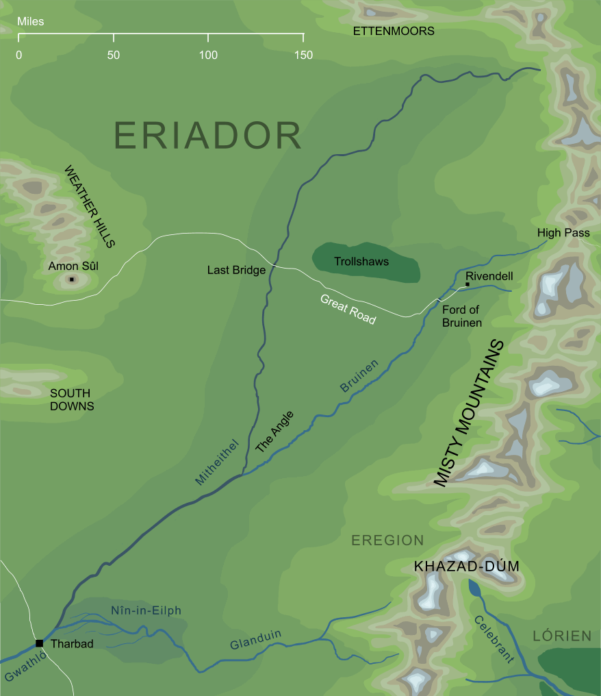 Map of the river Mitheithel