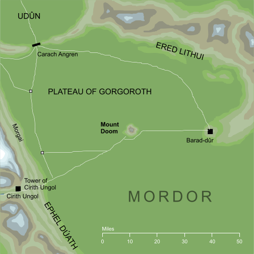 Map of Mount Doom