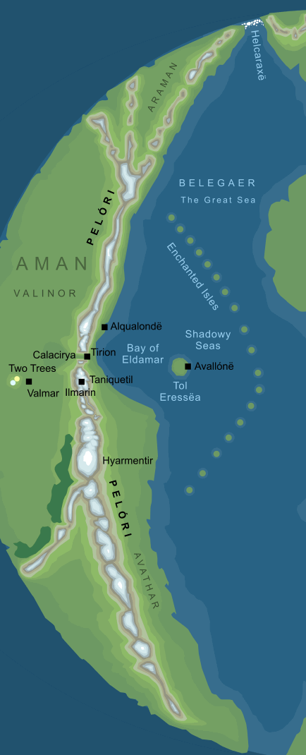 Map of the Pelóri