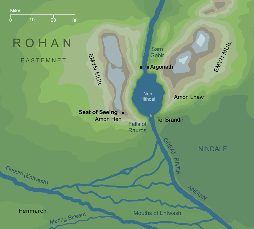 Map of the Seat of Seeing on Amon Hen