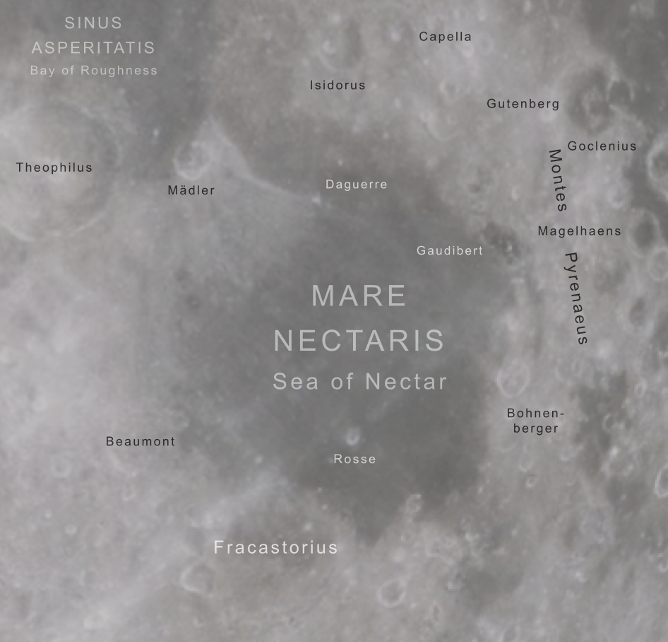 Map of the Mare Nectaris