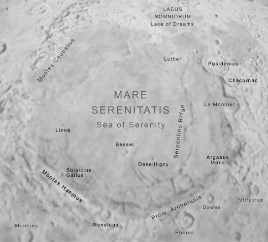 Map of the Mare Serenitatis