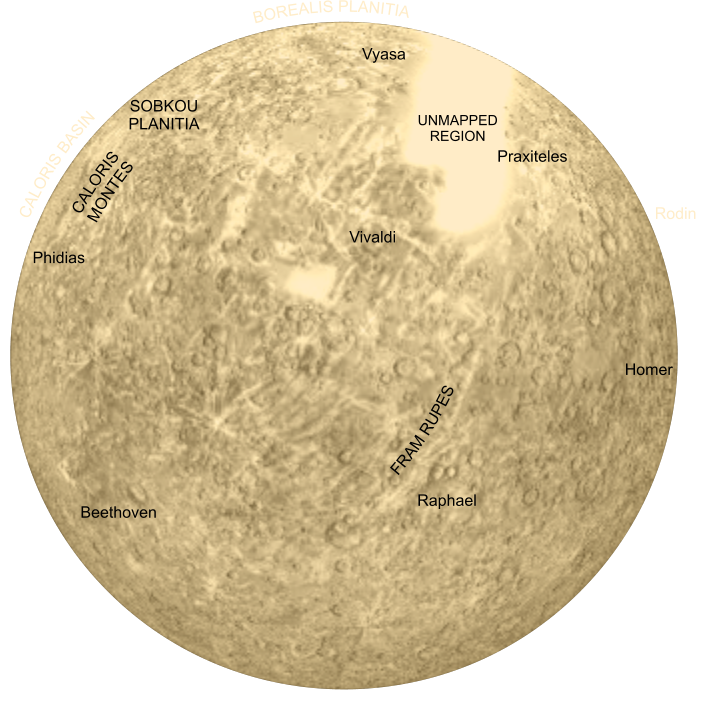 Map of Mercury