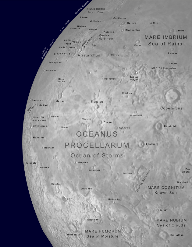 Map of Oceanus Procellarum